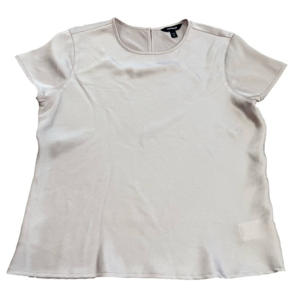 Express Tops - Express Blush Pink Silk Like Short Sleeve Blouse Size Small
